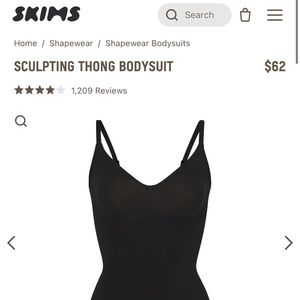 SKIMS Sculpting Thong Bodysuit